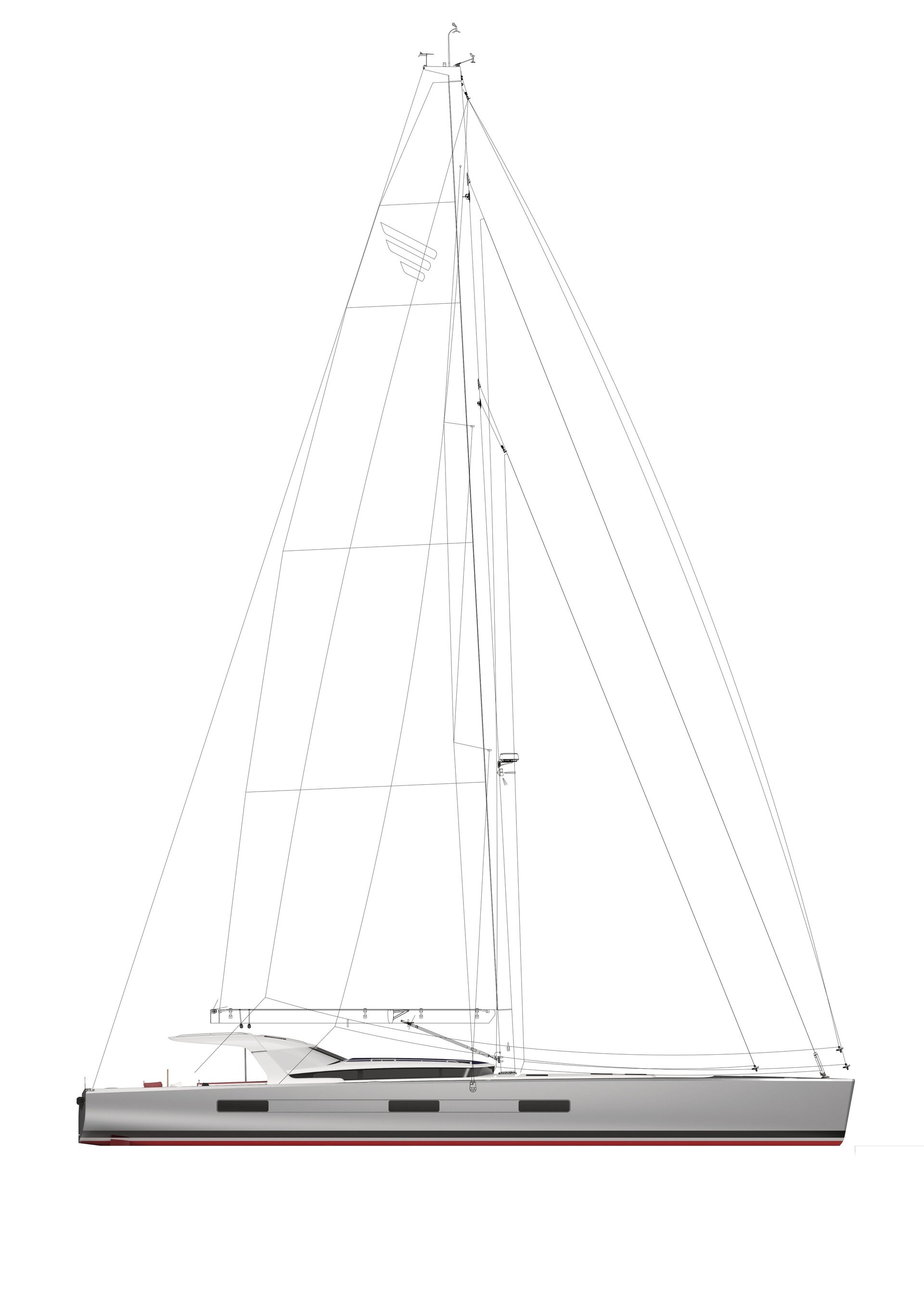 Sailboat Technical Illustration